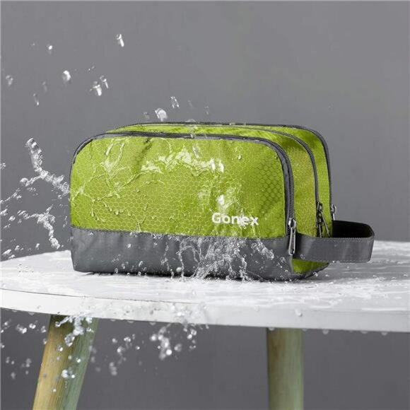 Mens travel toiletry bag dopp kit shaving organizer waterproof nylon lightweight - Picture 2 of 7